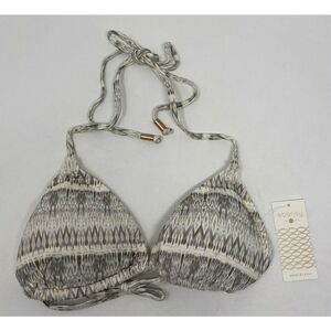 EBERJEY Bikini Top Womens Small S Gray Print String NEW Gisele Earth REVOLVE